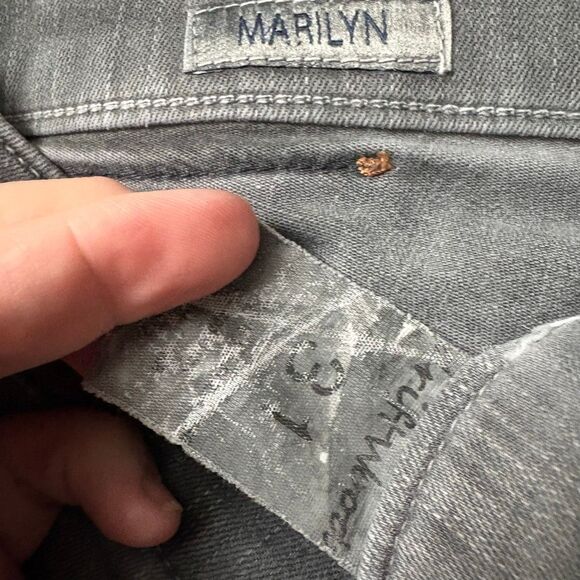 Driftwood Marilyn Black Denim Jeans Punk Rock Goth Knee Patch Women's 31 - Picture 6 of 11